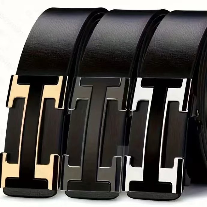 Ceintures de loisirs de créateur pour hommes, célèbre ceinture en cuir, ceintures authentiques en métal largeur 34mm