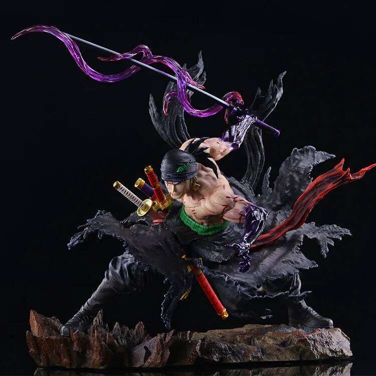One Piece IU Break Series Pvc Zoro Figure Dual Head Sculpture Large 32cm Anime Model Gift for Boys Collection C260309-image-1096842806