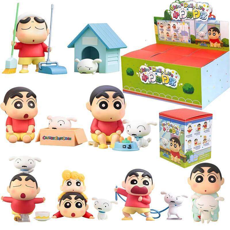 Crayon Shin Chan Shiro Daily Life Play Series Action Figure Model Statue Peripheral Surprise Box Toys Desktop Decoration Gifts C260309-image-1096842444
