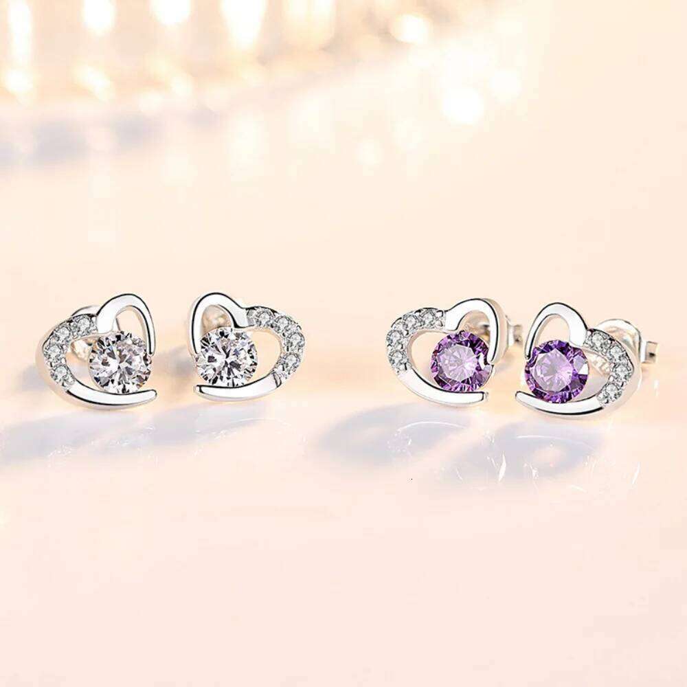 925 Sterling Silver Zircon Heart-Shaped For Women Earrings Anniversary Birthday Party Wedding Jewelry Gift H260309-image-1096882809
