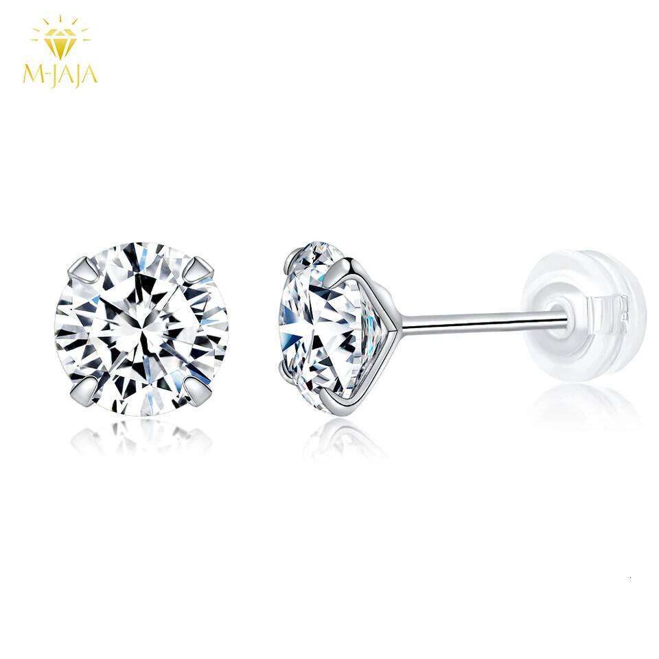 M-JAJA Moissanite Stud for Women D Color VVS1 Lab Created Diamond Earrings S925 Sterling Silver Jewelry 2025 Trend Gift H260309-image-1096883455