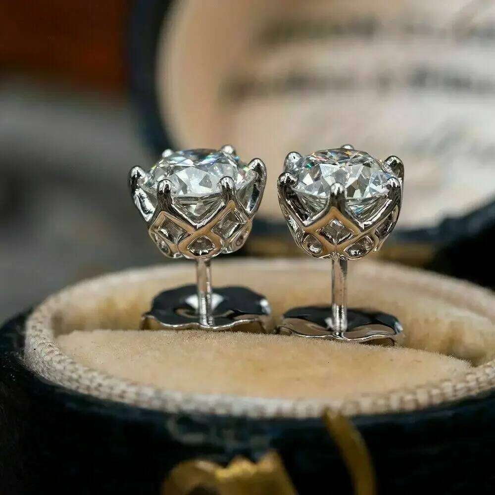 Premium 1.5ct Diamond Stud Earrings for Orginal 925 Sterling Silver Jewelry Women Moissanite Earring 2023 H260309-image-1096883533