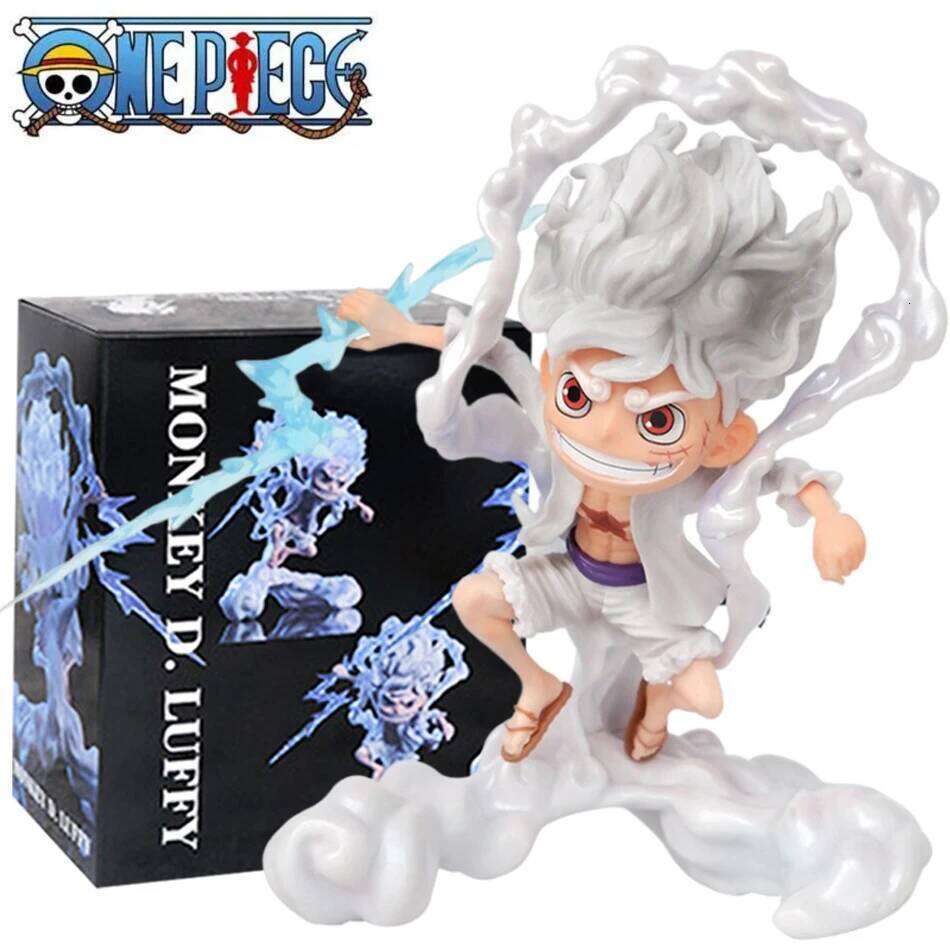 16cm One Piece Anime Sun God Nika Luffy Gear 5 Q Version Statue Action Figure Model Doll Decoration Collection Toys Gifts C260309-image-1096842378