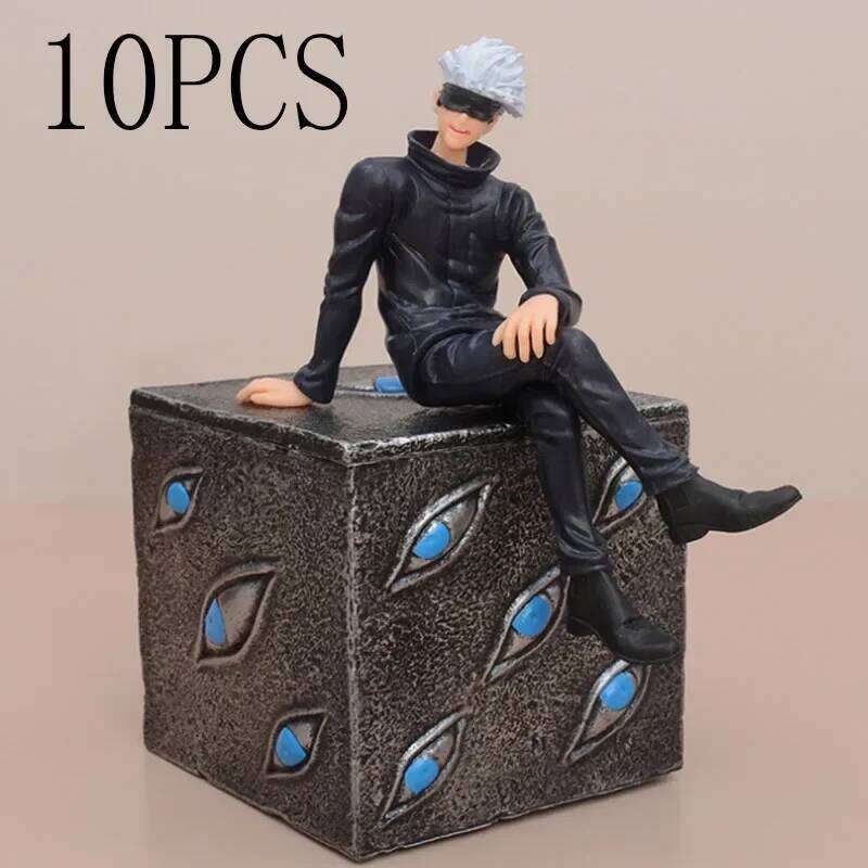 Anime JJK Gojo Satoru Fushiguro Toji model sitting pose action figure Computer desk decora car accessorie collection gift C260309-image-1096840262