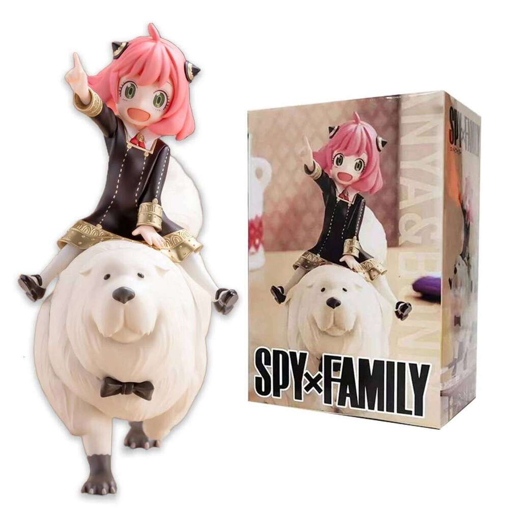 14CM Anime SPYFAMILY Anya Bond Forger Riding A Dog Cute Model PVC Children Ornaments Toys Collection Gift Action Figure C260309-image-1096843981