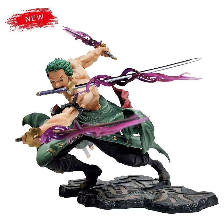 Hot One Piece 10cm GK Roronoa Zoro Three-blade Sa-maximum Manga Anime Statue Action Figure Collection Model Kid Toy C260309-image-1096835256