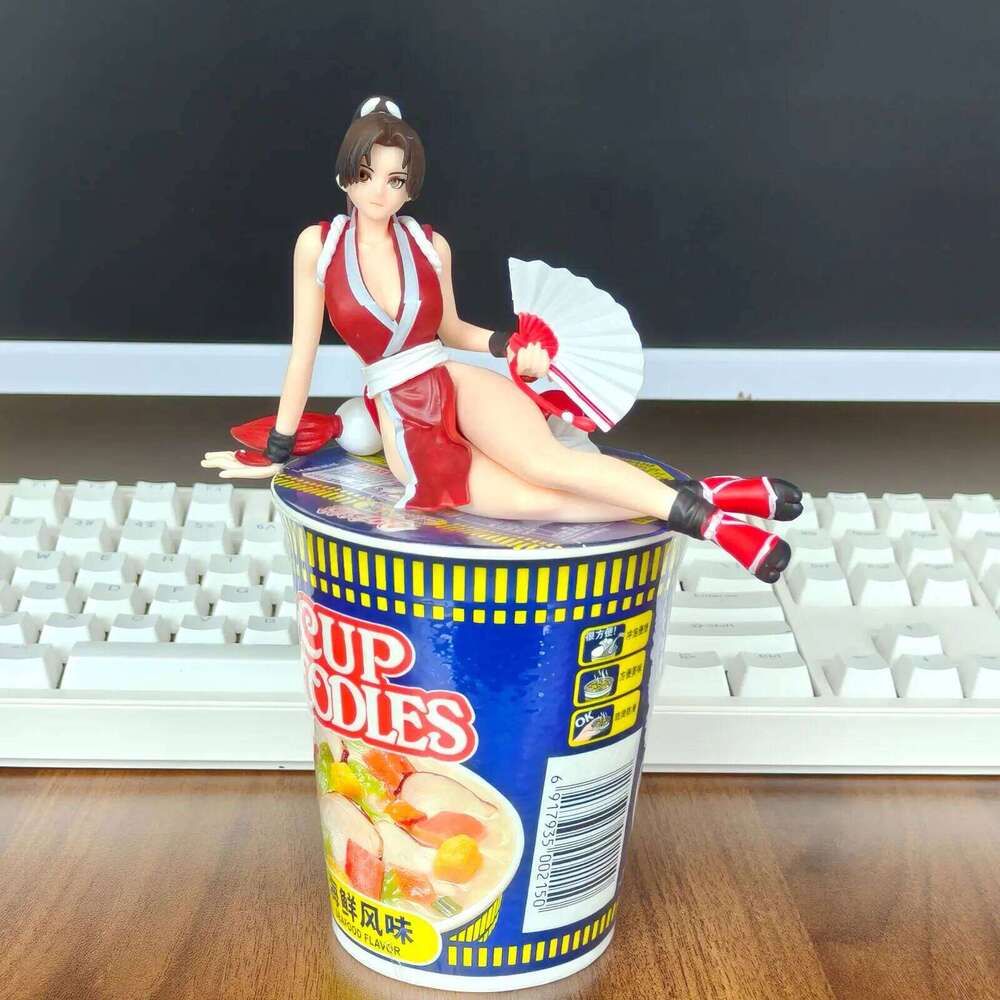 New Anime Street Fighter Mai Shiranui Instant Noodle Pressing Cover Sexy Girls PVC Action Figure Model Toys C260309-image-1096834349