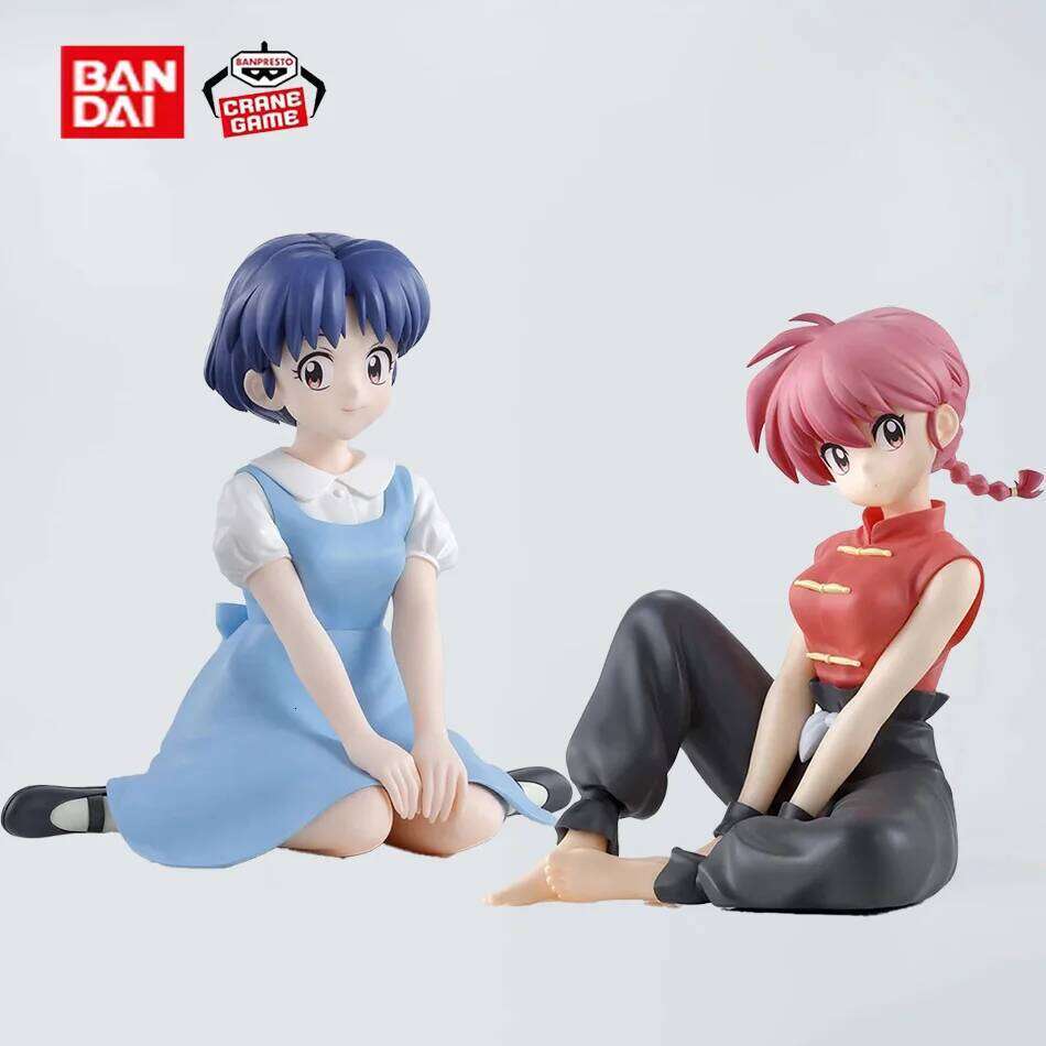 Bandai 13cm 1/2 Tendou Akane Ranma PVC Anime Figure Periphery Kawaii Sitting Toys Desktop Car Ornaments Model Gifts C260309-image-1096843421