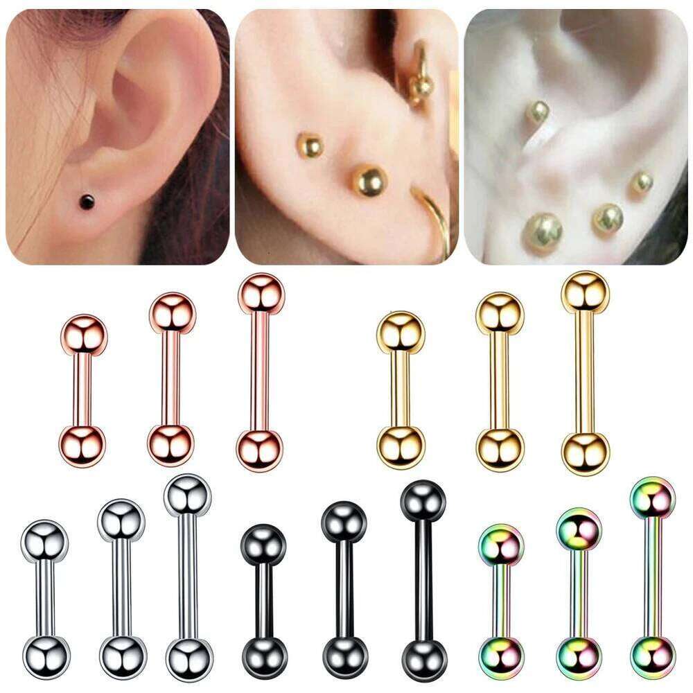 2pcs/lot Stainless Steel 16G Tragus Helix Bar Barbell Daith Oreja Stud Earing Cartilage Earrings Ear Piercing Jewelry for Women H260309-image-1096881621