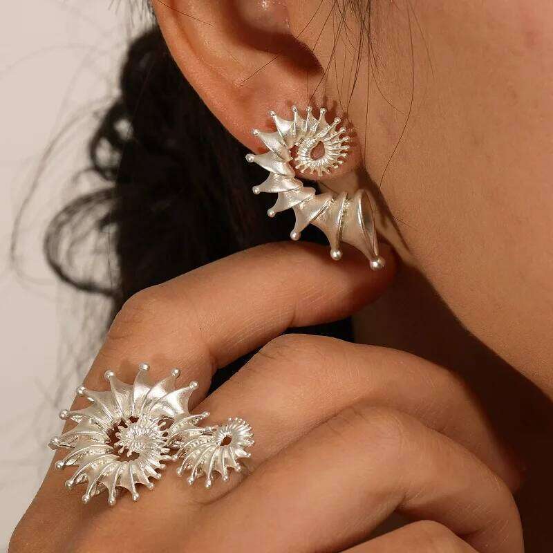 New Fashion Conch Stud Earrings Vintage Style for Women Men's Personality Ocean Piercing Earring Jewelry Accessories Party Gifts H260309-image-1096882084