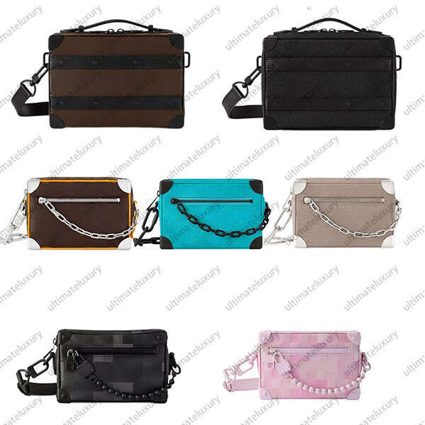 Dames Mode Casual Designer Mini Soft Trunk Hommes Sac TOP Miroir Qualité Grade En Cuir Véritable Designe Chaîne Bandoulière Boîte Sacs Mode Sac À