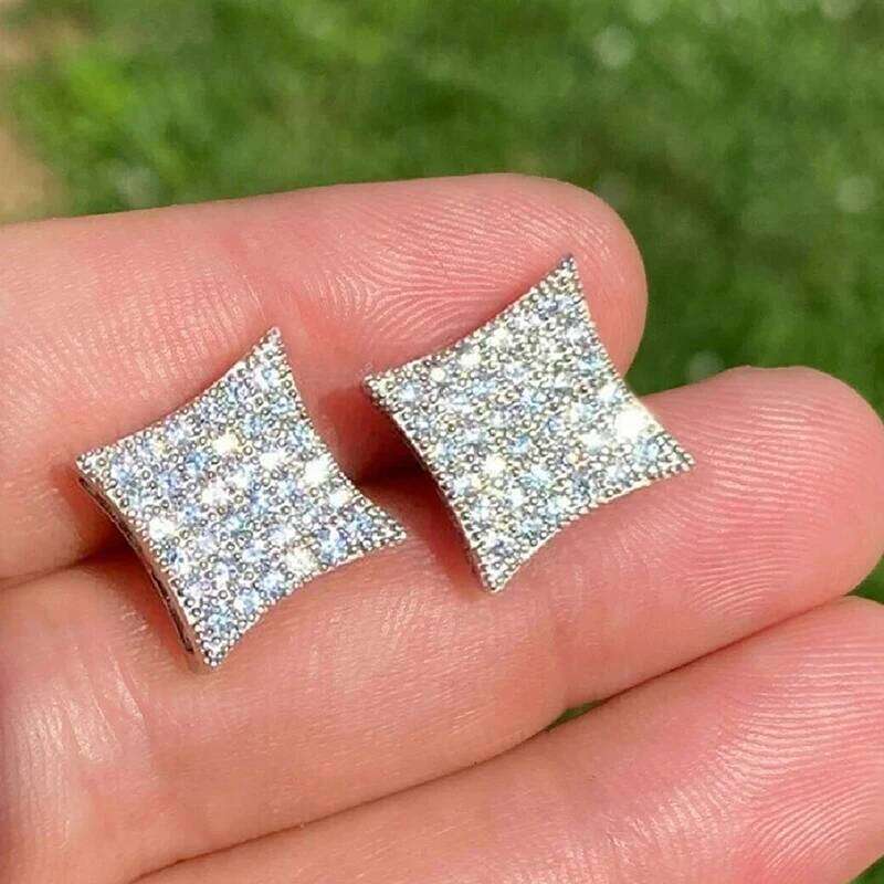 Huitan Shining Silver Color Ear Stud Lady Stylish Jewelry Brilliant Cubic Zirconia Earrings Accessories for Engagement Ceremony H260309-image-1096881949