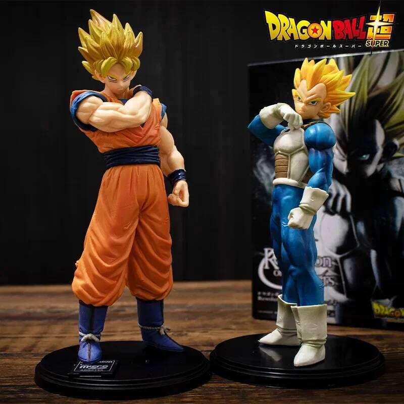 Bandai Dragon Ball 22cm Son Goku Vegeta Super Saiyan Anime Collectible Figurines for Kids DBZ Action Figure Model C260309-image-1096844804