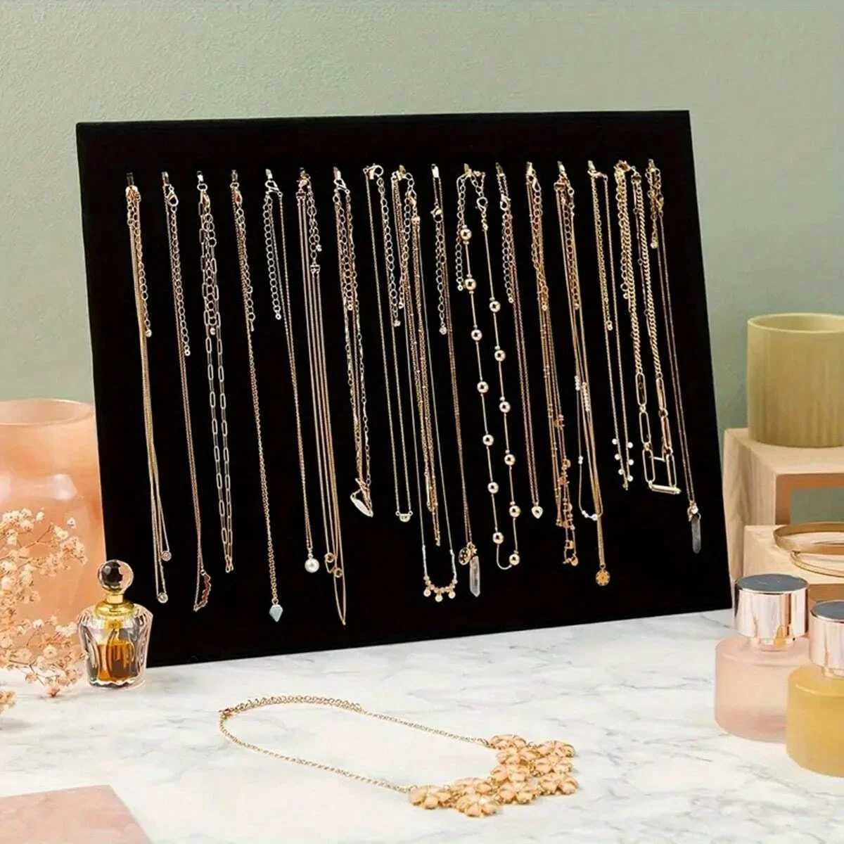 1pc-Jewelry Necklace Display Stand Black Flannel Necklace Penda C260309-image-1096800779