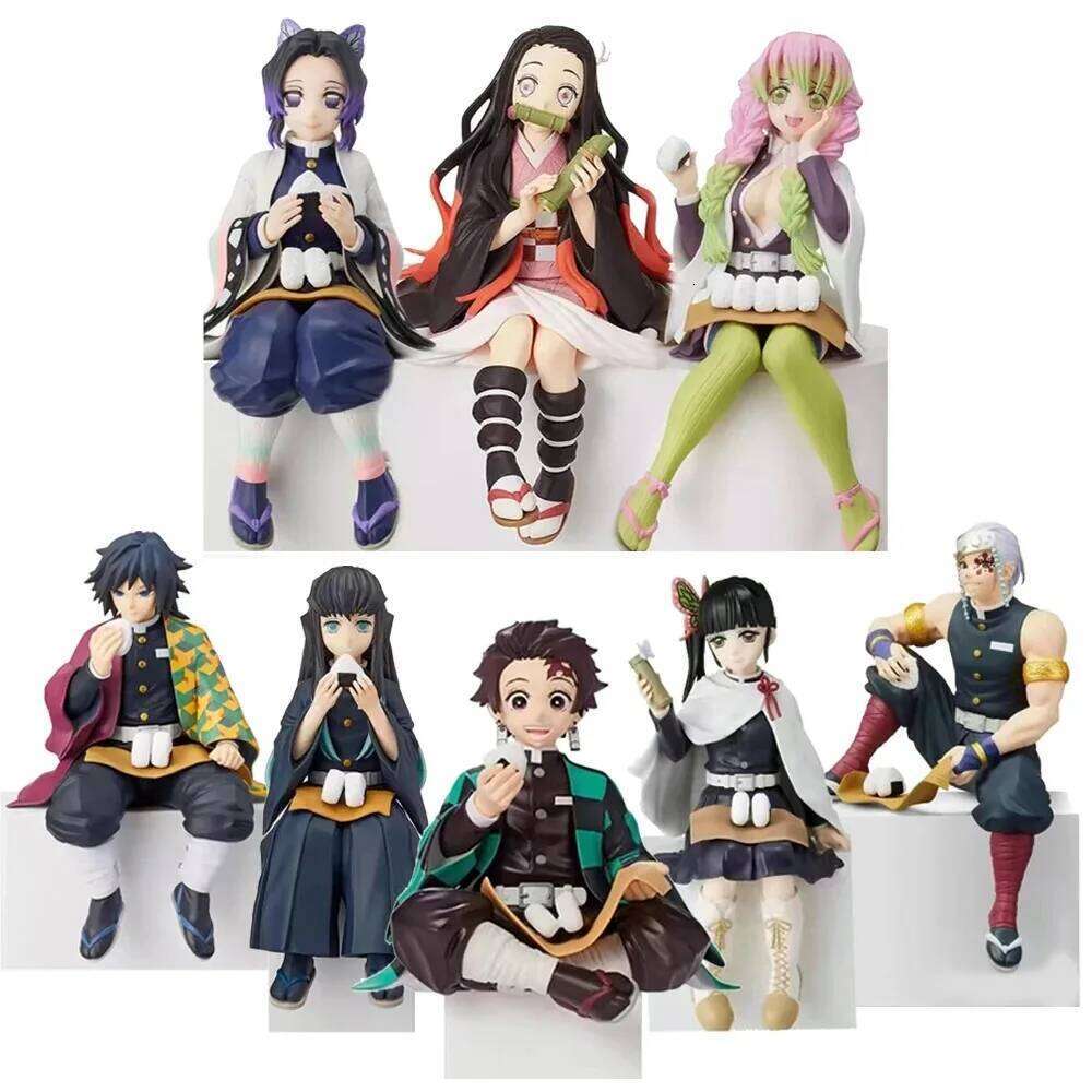 10-15cm Anime Demon Slayer Kamado Tanjirou Nezuko Sitting Posture Action Figure PVC Model Doll Collection Toy Gift Kids C260309-image-1096840840