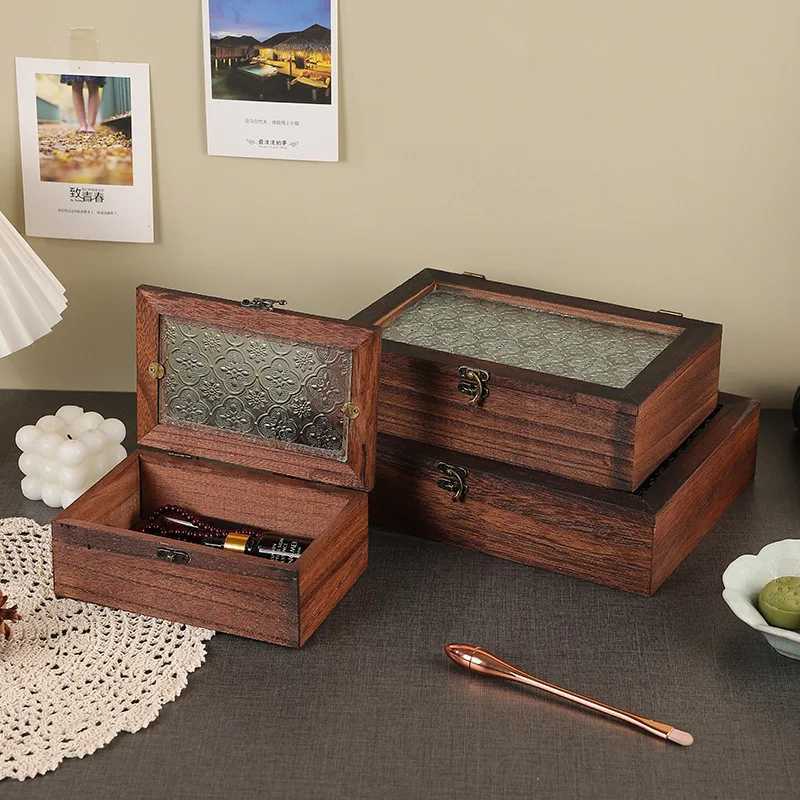 1PC Wooden Storage Box Retro Begonia Flower Handicrafts Shooting Props Accessories Multi-functional Wooden Box Home Decoration C260309-image-1096801022
