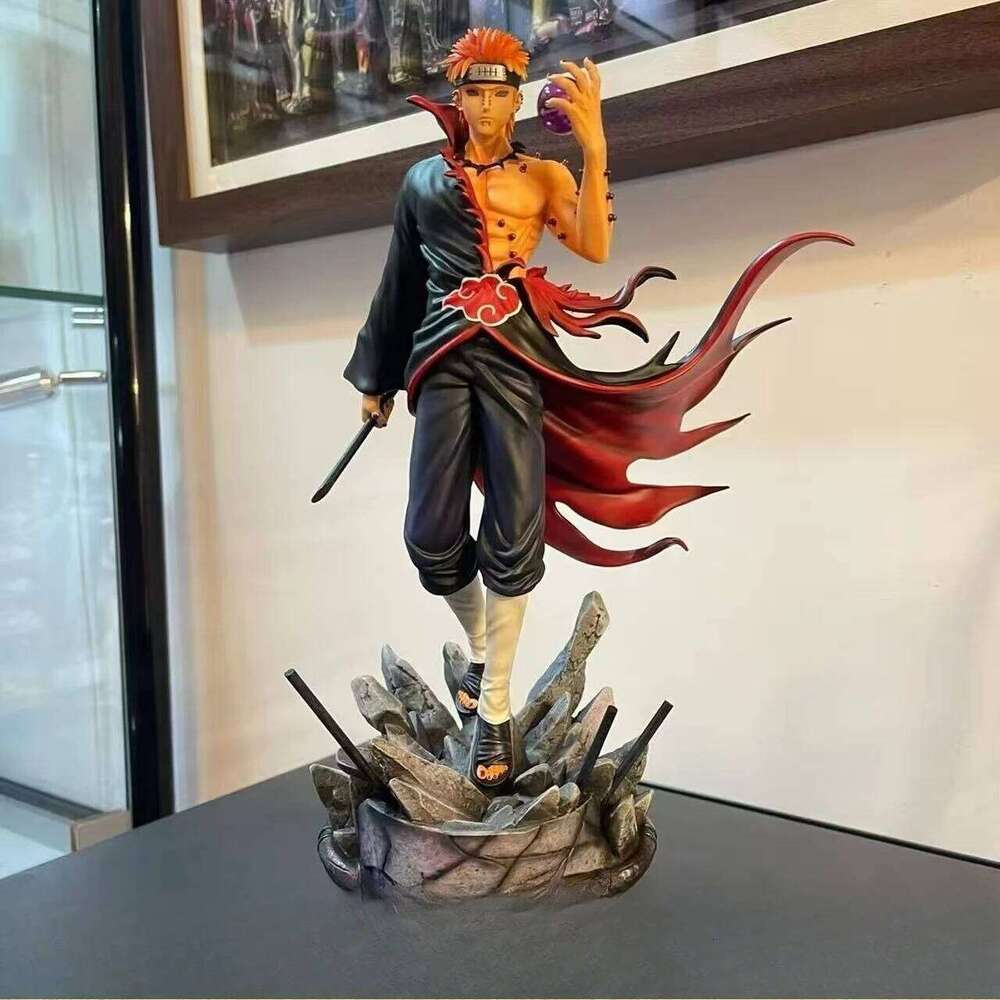 Handmade 22.5cm/8.86in Anime NARUTO Pain Action Character PvC Statue Desktop Jewelry Series Model Toy Gift C260309-image-1096841266
