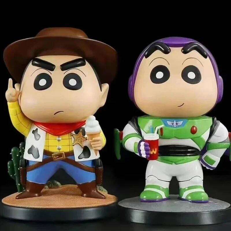 2025 Hot Crayon Woody Buzz Lightyear Cowboy Handmade Model Decoration Birthday Gift Doll GK Shin chan Series C260309-image-1096837288