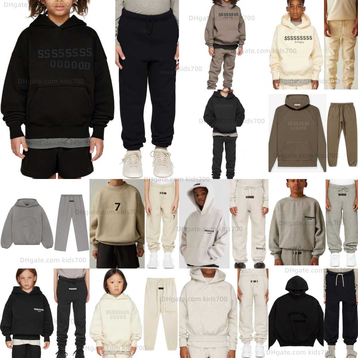 Designer Kids Clothes Sets Boys Girls Warm Tracksuits Hoodies Pants Toddlers Pullovers Sweatshirts Sweatpants jogger loose Casual Children Youth-image-954448430