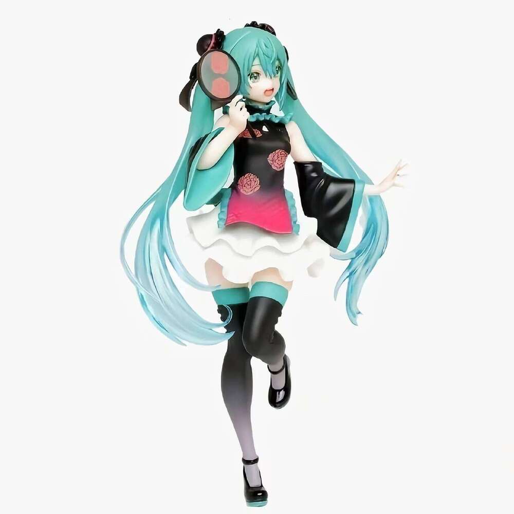 Anime Girl Figures Chinese Style Cheongsam Standing Posture with a Fan in Hand Figurines Doll Model Kids Toys Gifts C260309-image-1096842744