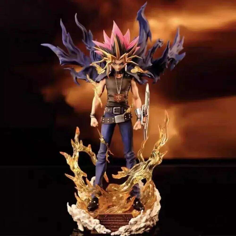 28cm/11.02in Yugi Muto Figure Dark Game Dimensional Figurine Duel Monsters Action Figures PVC Statue Collection Toys Gifts C260309-image-1096840220
