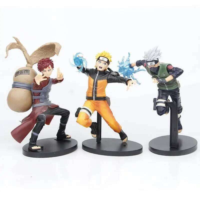 1Pc 20cm Anime Naruto Sasuke Kakashi Uzumaki Gaara Action Figures Cartoon PVC Collectiable Model Toys Kids Boys Birthday Gifts C260309-image-1096837415