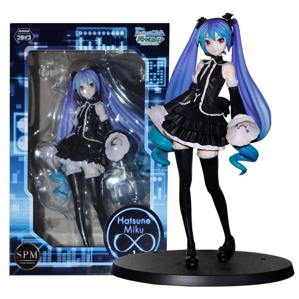 17CM Anime Project DIVA Arcade Future Tone Black Dress Lolita Model Toy Gift Collection Aciton Figure C260309-image-1096840770