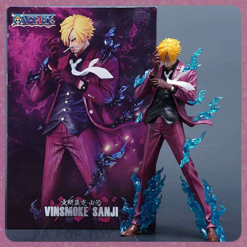 24cm One Piece Figure Anime Figures VinSmoke Sanji Figurine Devil Foot Statue Pvc Model Collection Decor Toy Birthday Gift C260309-image-1096844660
