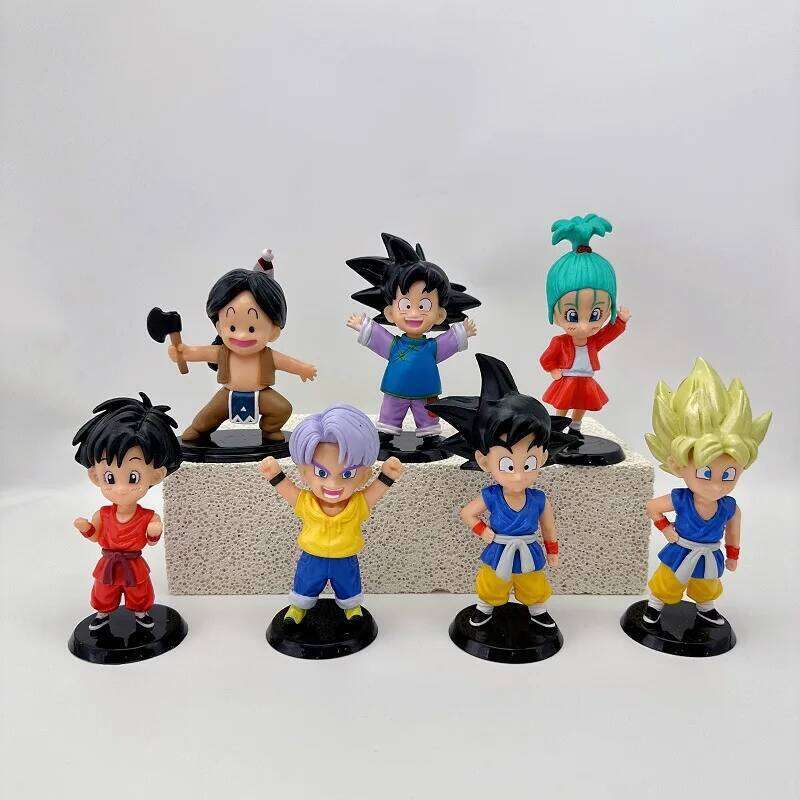 7pcs/lot dragon Ball mini figure super saiyan goku vegeta Action Figure Collection Model Toys C260309-image-1096843284