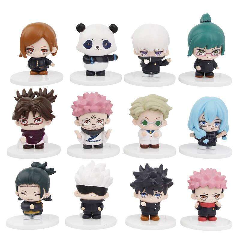 12pcs/set Animation Jujutsu Kaisen Itadori Yuji Gojo Satoru Ryomen Sukuna Megumi Kugisaki Action Figure Collection Anime Model C260309-image-1096840316