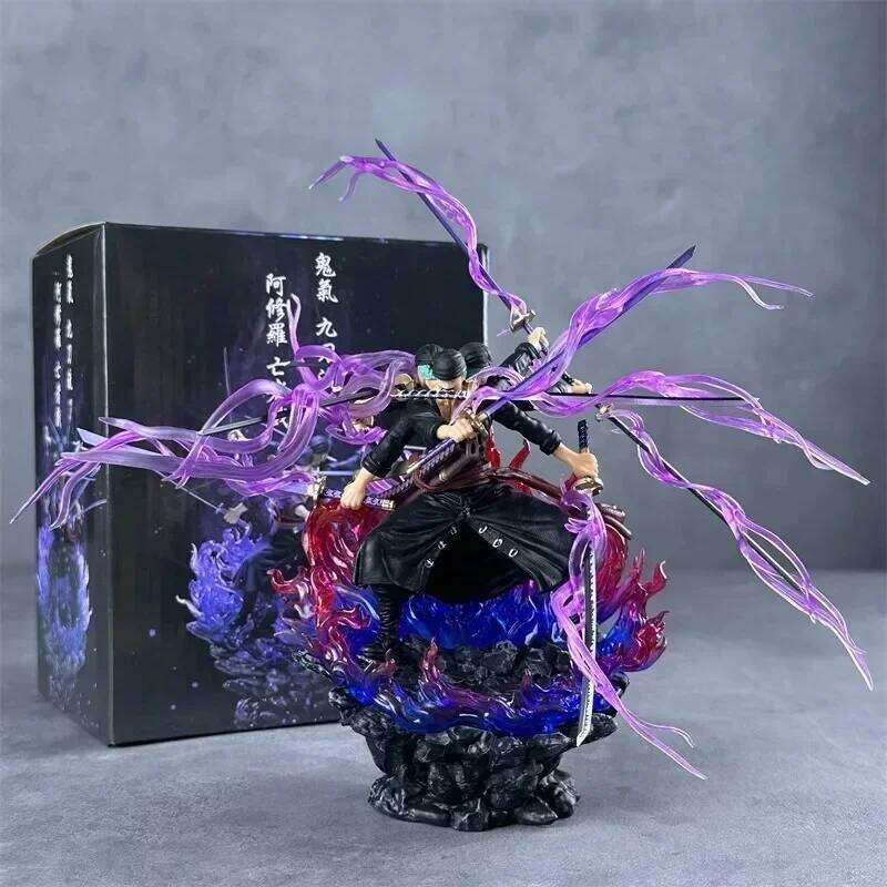 24cm Anime One PieceRoronoa Zoro Figure Wano Onigashima 9 Swords Style Action Figurine PVC GK Statue Model Toys Gift C260309-image-1096844138