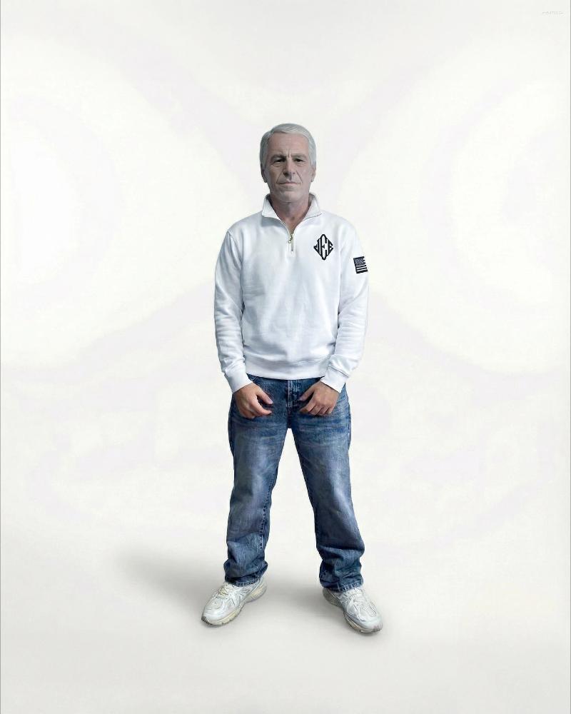 Polos Y2K Mens America Retro Jeffrey Epstein Embroidery Pullover White Quarterzip Stand Collar Polo Shirt Sweatshirt Casual Men Clotheing L260612