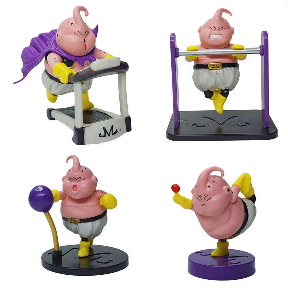 1 Pc Anime Dragon Ball Z Fat Majin Buu Action Figures Fitness Build Muscle Dumbbell Treadmill PVC Model Collection Kid Gift Toy C260309-image-1096837511