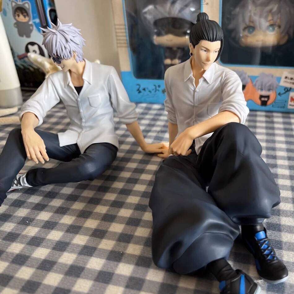 NEW SEGA 10cm Jujutsu Kaisen Anime Satoru Gojo & Geto Suguru Yumemirize Sitting Posture Action Figure Genuine Model Figurine Toy C260309-image-1096838654