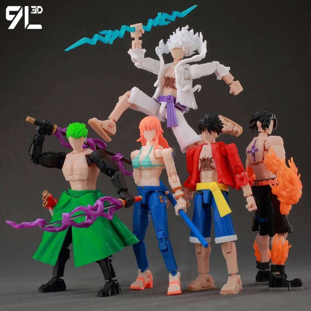 9L3D Printed Anime One Piece Naruto Demon Slayer Dummy13 Lucky T13 Movable Shapeshift Action Figures Mannequin Toys Collectors C260309-image-1096839700