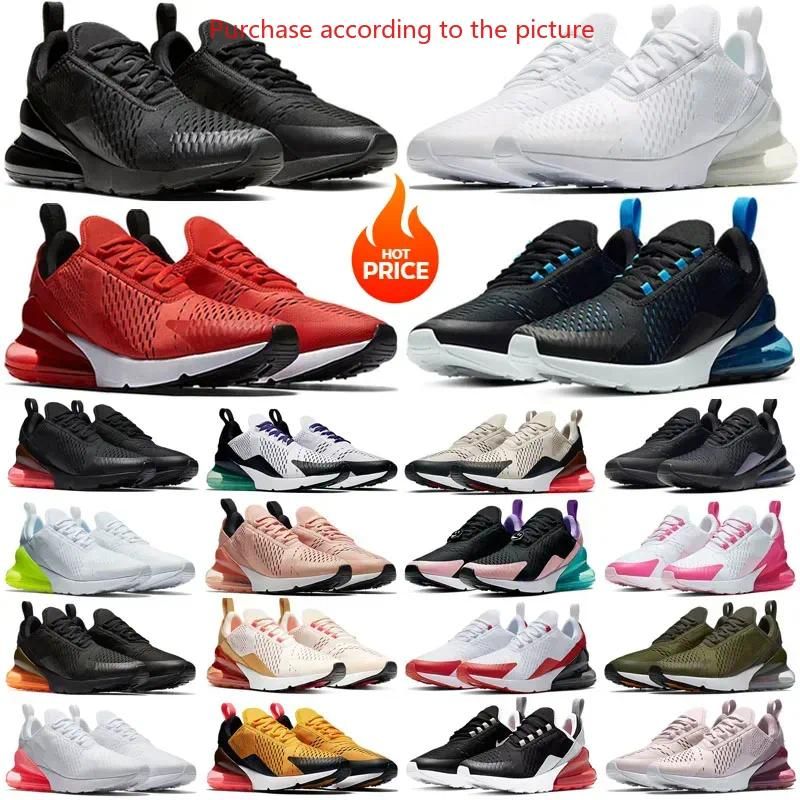 New 2025 Free shipping Designer 270 Men Running Shoes Women s Mesh 27C Triple Black White Navy Bule Barely Rose Pink Red Men Sports Sneakers Trainer