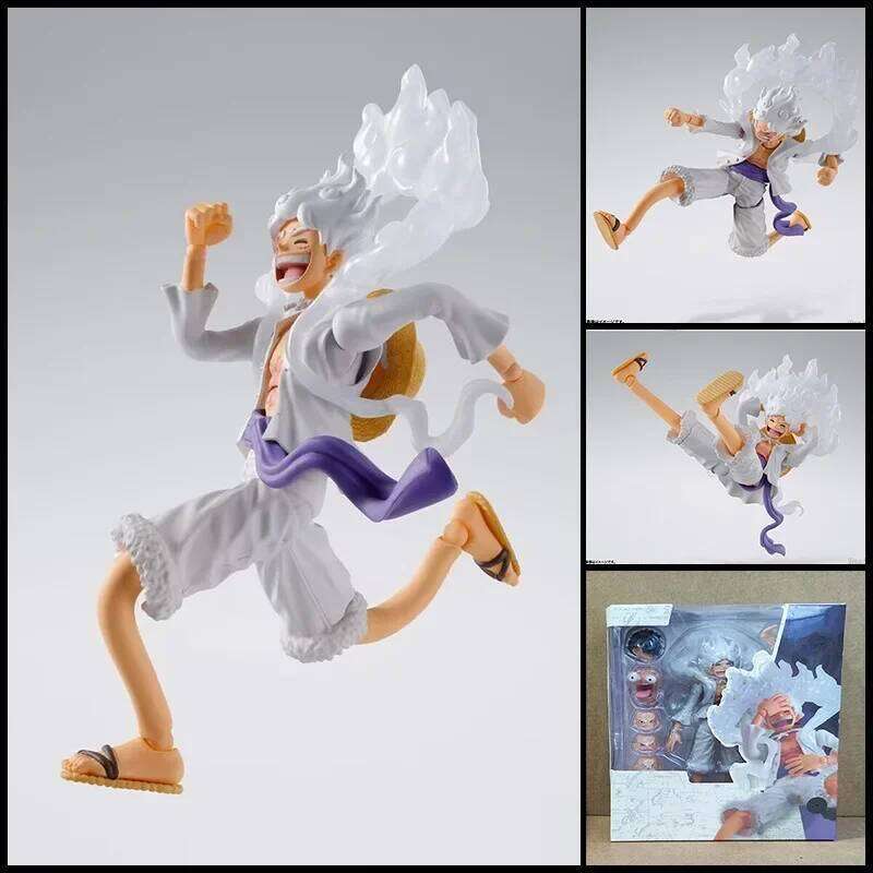 One Piece Shf Monkey D Gear 5 NIKA Action ONE PIECE Luffy Figure Movable Joint Collection Model Toys Christmas Gift C260309-image-1096835386