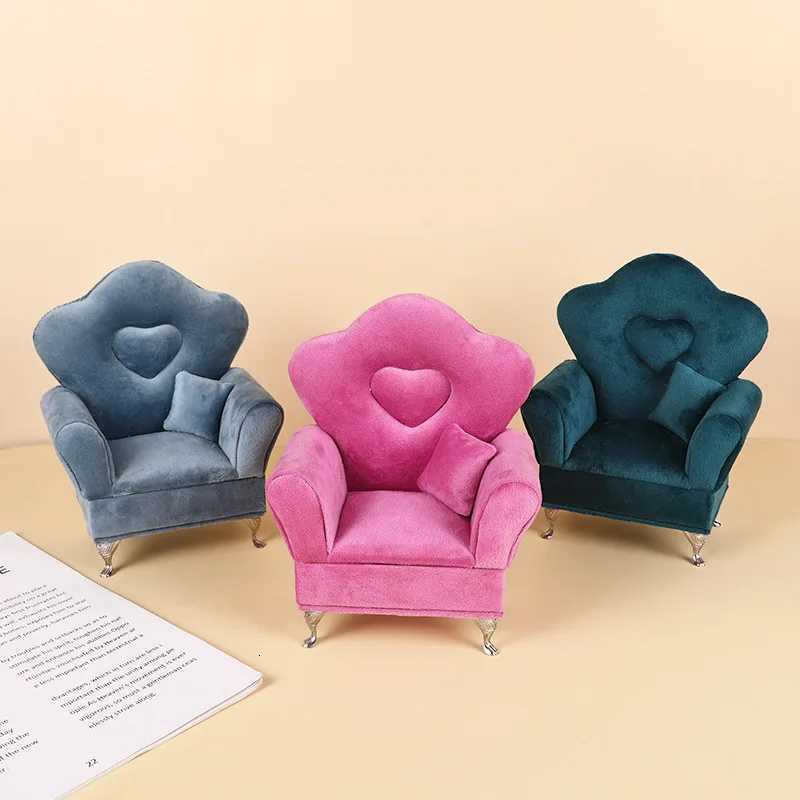 European velvet sofa jewelry box sofa small items storage Nordic style cute exquisite storage box ornament C260309-image-1096801505
