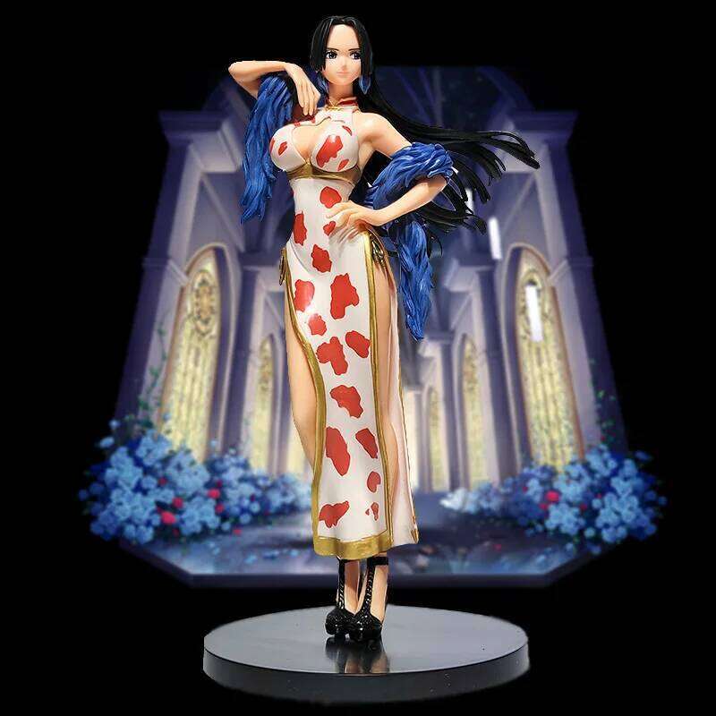 22CM Japanese Anime One Piece Figurine Cheongsam Boa Hancock Figure PVC Model Toy Doll Collection Cartoon Ornament Children Gift C260309-image-1096842909