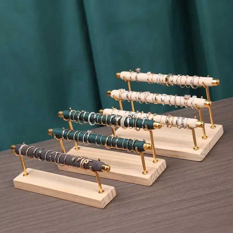 Solid Wood Base Multi-Layer Ring Display Rack with Removable Metal Sponge Stick Ring Holder for Jewelry Storage Organization C260309-image-1096801218