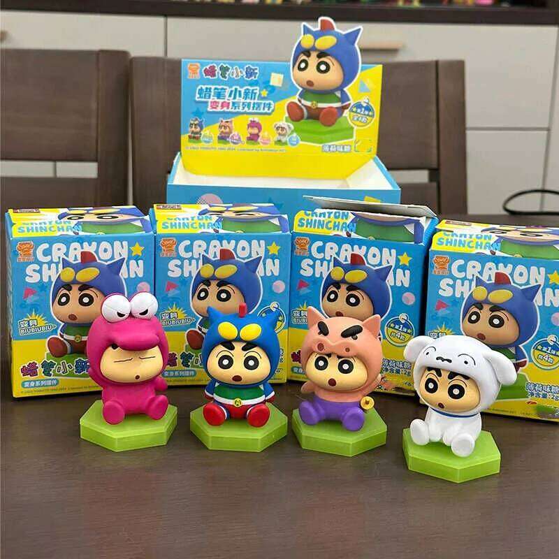 4pcs/set Anime Crayon Shin-chan Q version Sitting posture action figures PVC Model Toys doll Desk Decor Car ornaments gift boxed C260309-image-1096840578