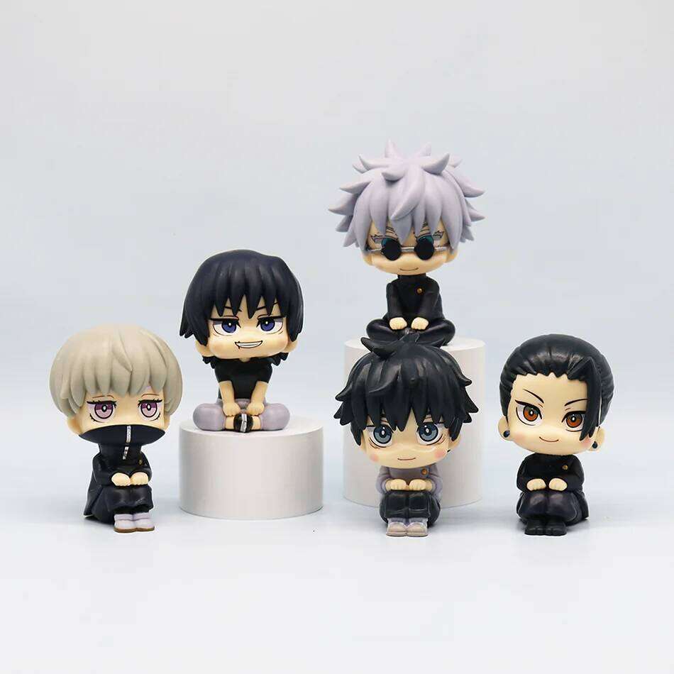 Anime Cute Fushiguro Toji Jujutsu Kaisen Gojo Satoru Action Figure Q Version Doll Geto Suguru Statue 10cm PVC Model Toys C260309-image-1096843074