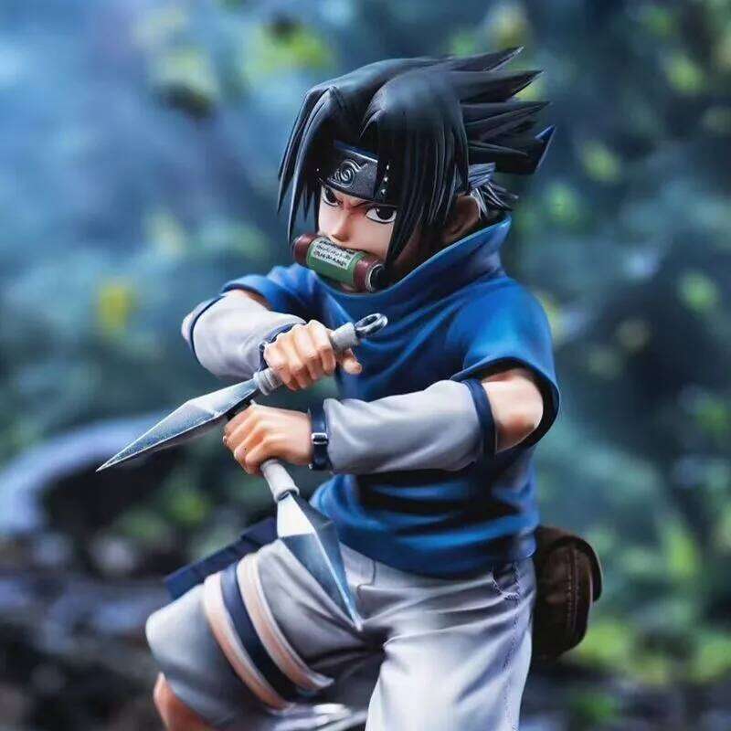 18cm Anime Childhood Combat Version Uchiha Sasuke Naruto Uzumaki Action Figure Pvc Collection Modle Toy Kids Gifts C260309-image-1096841438