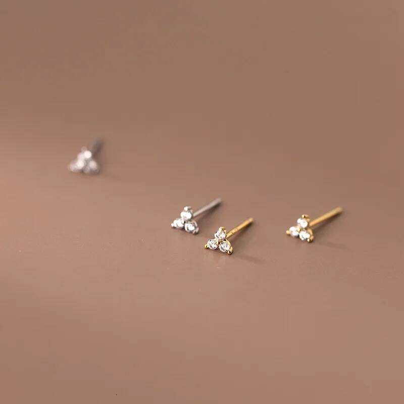 New Minimal Zircon Earrings For Women Crystal Small Thin Cartilage Fashion Geometry Earring Girls Piercing Jewelry Gifts H260309-image-1096882321