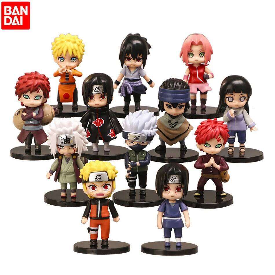12pcs/set Anime Naruto Shippuden Hinata Sasuke Itachi Kakashi Gaara anime figure Q Version PVC Figures Toys Dolls Kid Gift C260309-image-1096837592