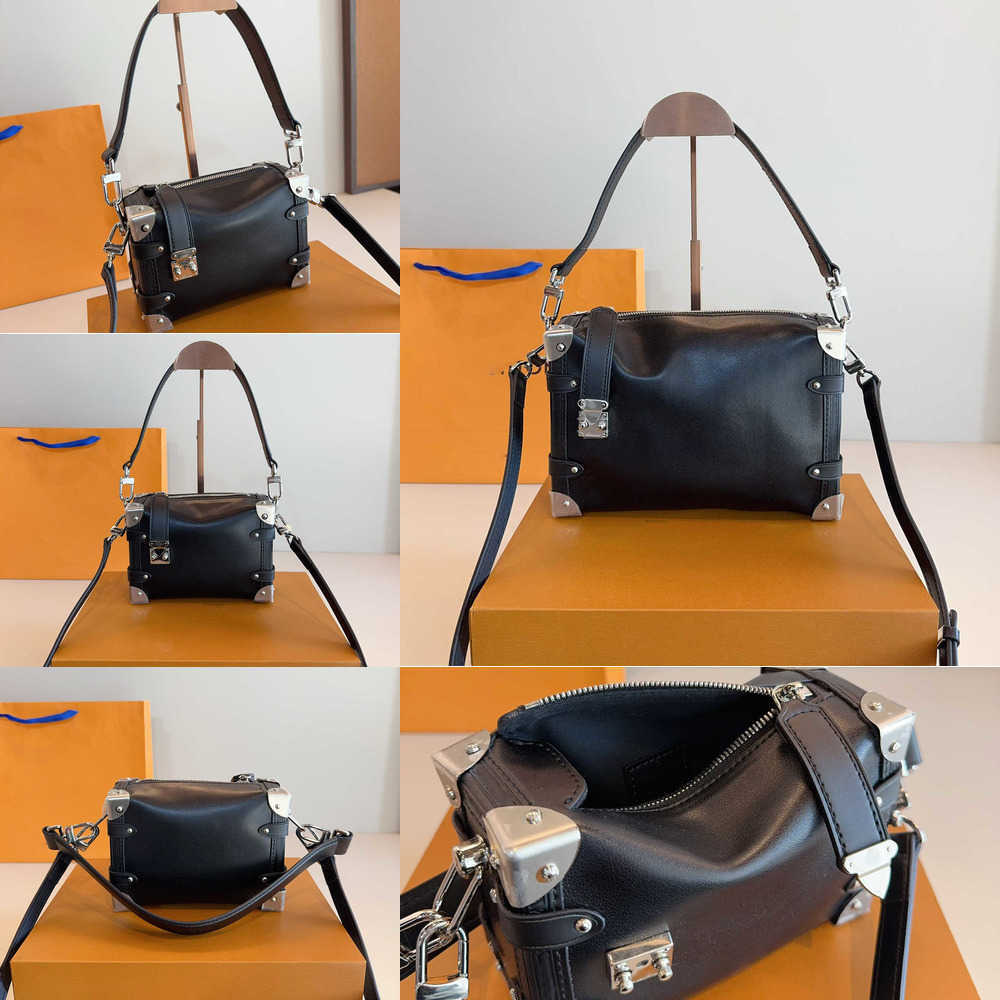 2 sizes Designer Side trunk Leather Shoulder Women Classic Handbag mirror Quality chain Crossbody Luxury hand Totes chain box Purse 250215