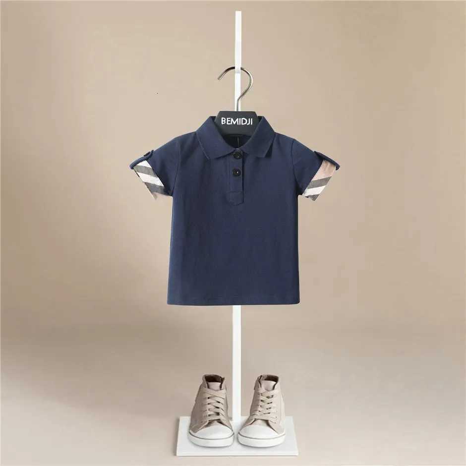 Summer New Baby Kids Boys Fashion Breathable striped Short Sleeve Lapel Collar Cotton Shirt Tops DropshippingT260310