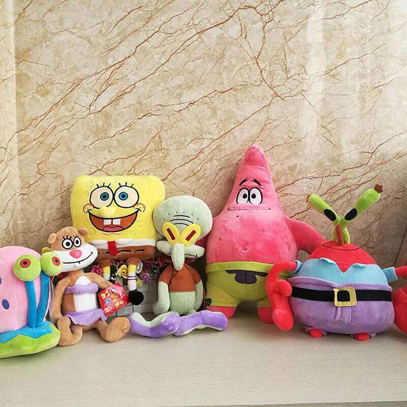 Anime Spongebob Squarepants Patrick Star Squidward Eugene H. Krabs Gary Kawaii Cartoon Stuffed Plush Toys Birthday Gift For Kids L260310-image-1097011520