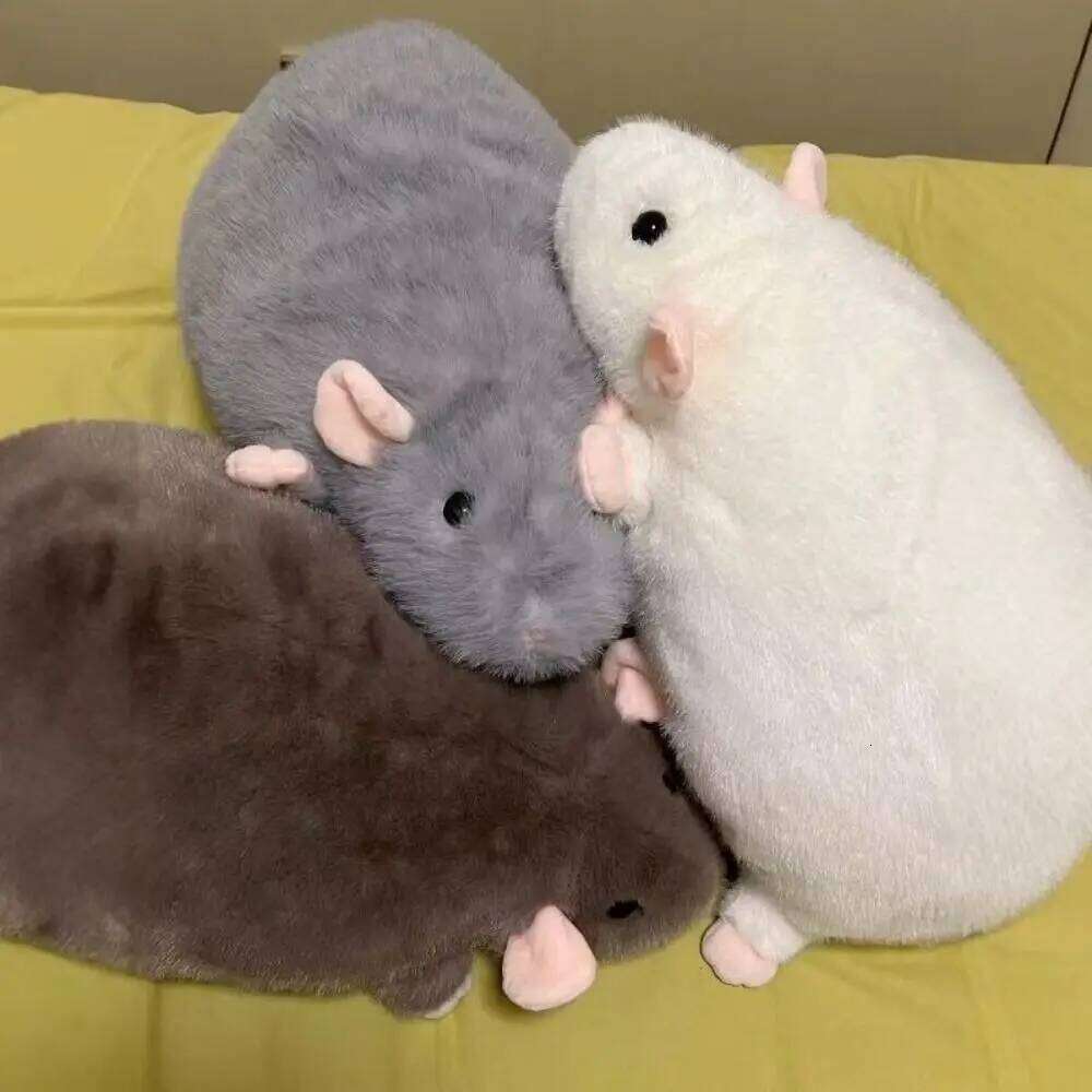 Cute 35/50cm Mouse Cartoon Plush Flower Branch Rat Doll Soft Oversized Figure Kid Gift Birthday Stuffed&Plush Animal L260310-image-1097014602