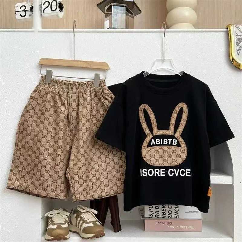 Summer Baby Boy Clothes Set Kid Letter Printed Short Sleeve T-Shirts Top And Shorts 2 Pieces Suit Children Girls Cotton OutfitsT260310-image-1096949631